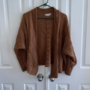Brown knitted cardigan